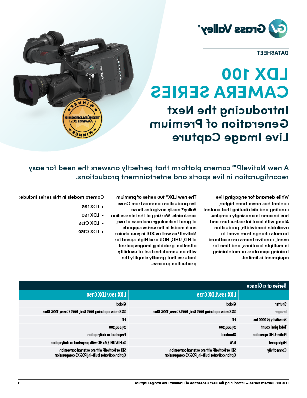 LDX 100相机系列数据表
